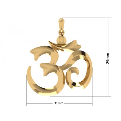 Stylish Om Gold Pendant